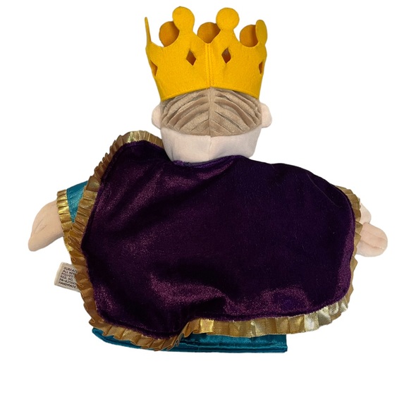 Montessori Vintage Royalty King Hand Puppet Metallic Gold Crown Kids Learning HF - Picture 7 of 12